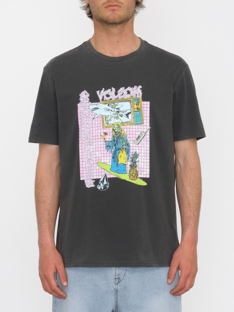 Homme Volcom T-Shirts & Polos | T-Shirt Frenchsurf Black