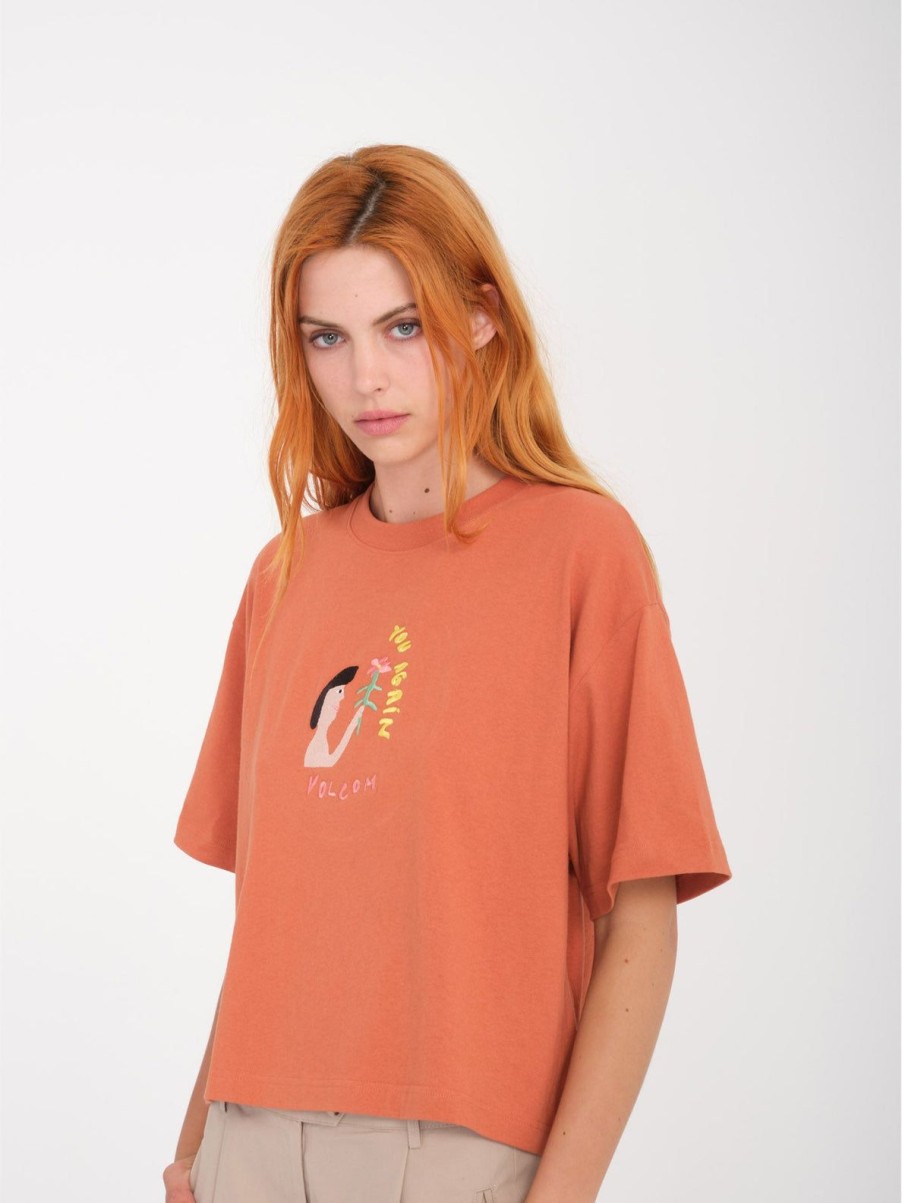 Femme Volcom T-Shirts & Debardeurs | T-Shirt Arthur Longo Rosewood