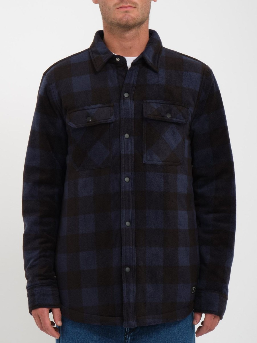 Homme Volcom Chemises | Surchemise Bowered Fleece Navy