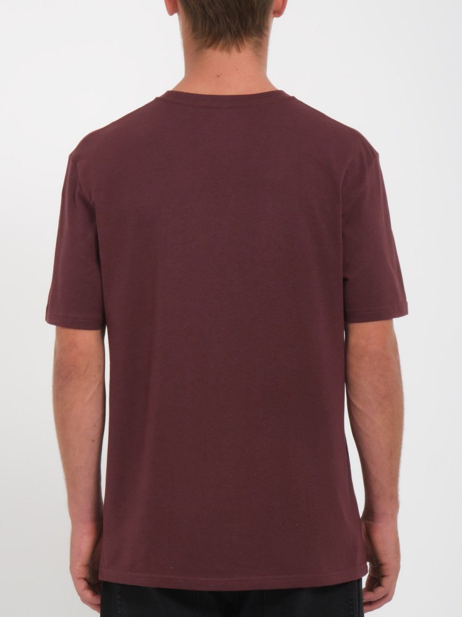 Homme Volcom T-Shirts & Polos | T-Shirt Stone Blanks Bitter Chocolate