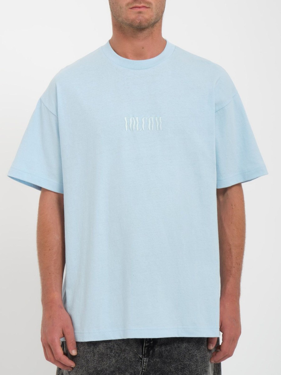 Homme Volcom T-Shirts & Polos | T-Shirt Ripple Stone Misty Blue