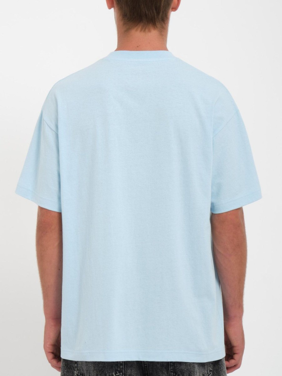 Homme Volcom T-Shirts & Polos | T-Shirt Ripple Stone Misty Blue