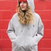 Femme Volcom Sweats | Sweat A Capuche V.Co Air Layer Thermal Heather Grey