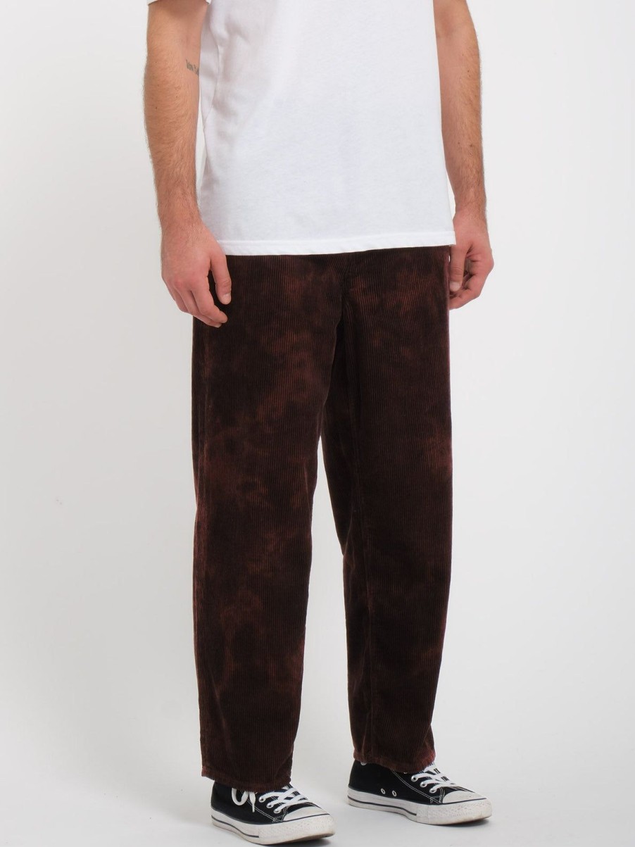 Homme Volcom Pantalons & Chinos | Pantalon Cotele Billow Tapered Bitter Chocolate