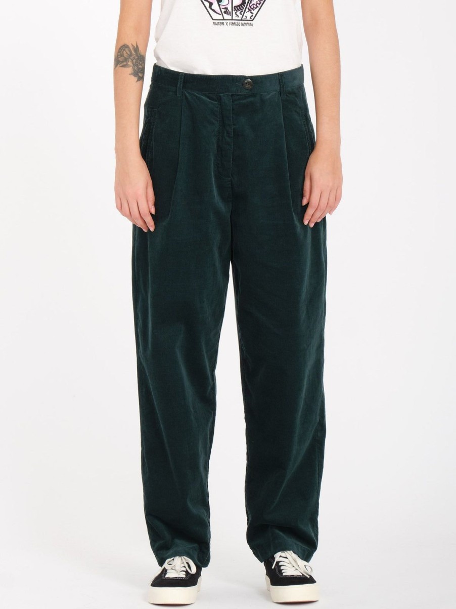 Femme Volcom Pantalons | Pantalon Cotele Histone Ponderosa Pine