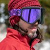 Homme Volcom Masques De Snow | Masque De Snow Footprints Mike Ravelson (+ Ecran Bonus Yellow Chrome) Purple Chrome