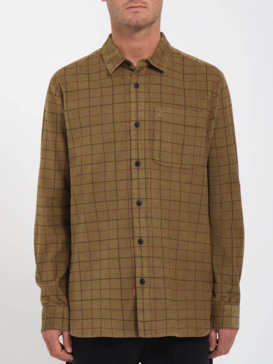 Homme Volcom Chemises | Chemise Zander Dark Khaki