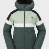 Femme Volcom Vestes De Snow | Veste Lindy Insulated Eucalyptus