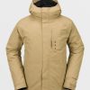 Homme Volcom Vestes De Snow | Veste Gore-Tex Dua Insulated Dark Khaki