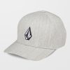 Homme Volcom Casquettes & Bonnets | Casquette Flexfit Full Stone Heather Grey Vintage