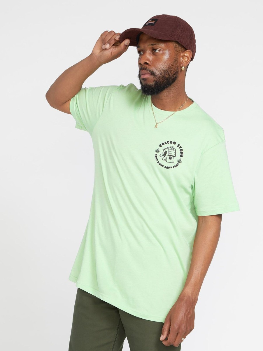 Homme Volcom T-Shirts & Polos | T-Shirt V Ent Fat Tony Celadon