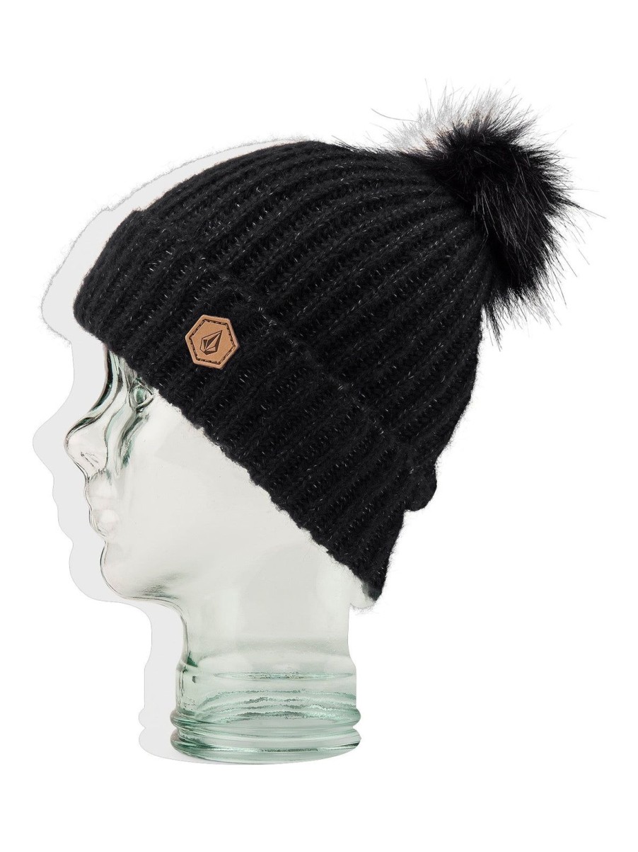 Femme Volcom Accessoires | Bonnet Bobble V.Co Lyra Black