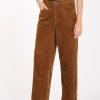 Femme Volcom Pantalons | Pantalon Cotele Weellow Toffee