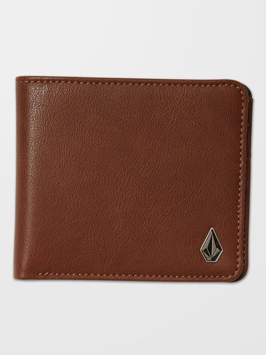 Homme Volcom Ceintures & Portefeuilles | Portefeuille Slim Stone L Brown