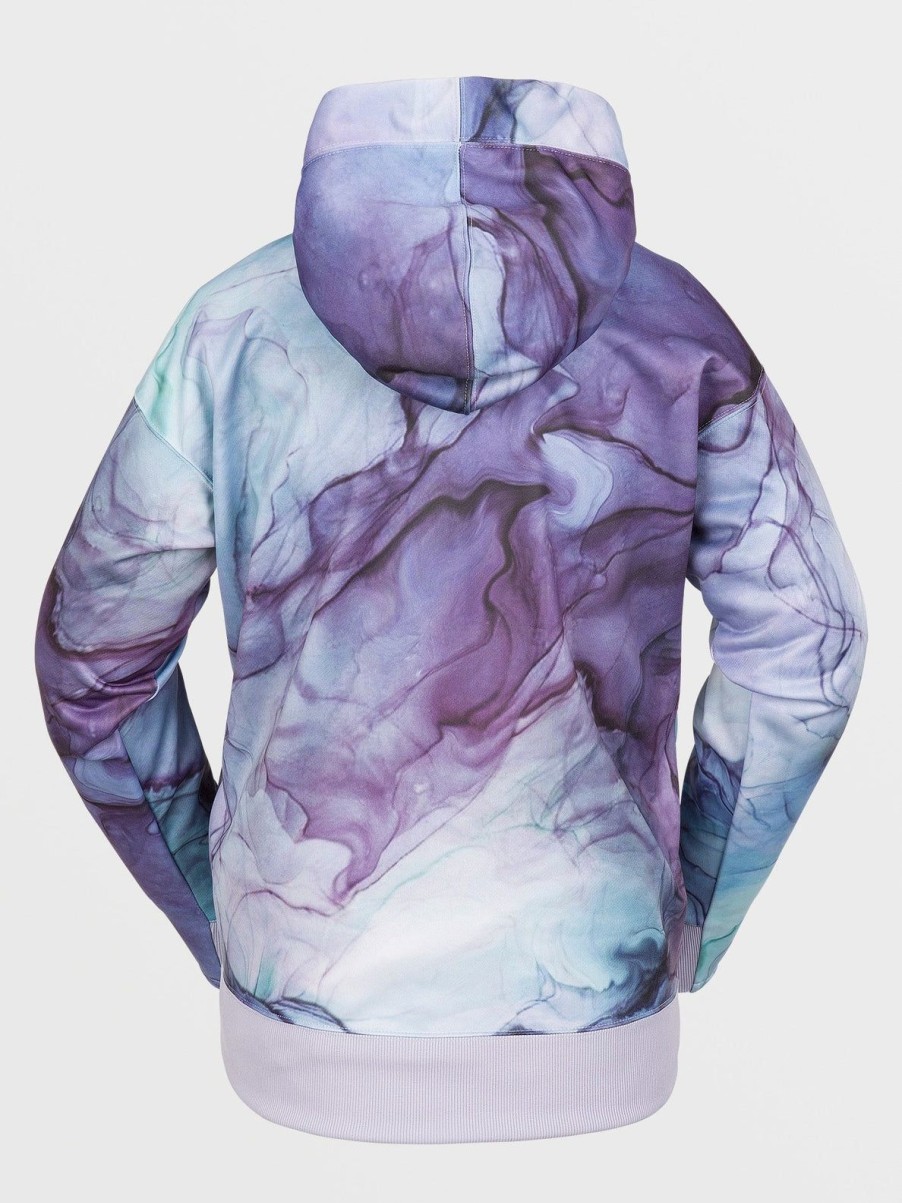 Femme Volcom Sweats | Sweat A Capuche Riding Hydro Glacier Ink