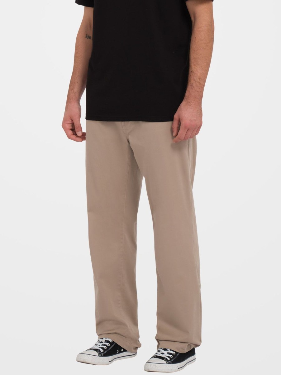 Homme Volcom Pantalons & Chinos | Pantalon Frickin Regular Stretch Khaki