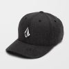 Homme Volcom Casquettes & Bonnets | Casquette Flexfit Full Stone Heather Charcoal Heather