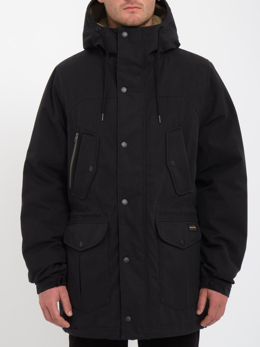 Homme Volcom Vestes & Manteaux | Parka Starget 5K Black