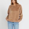 Femme Volcom Sweats | Sweatshirt Pheelin Phine Sherpa Mocha