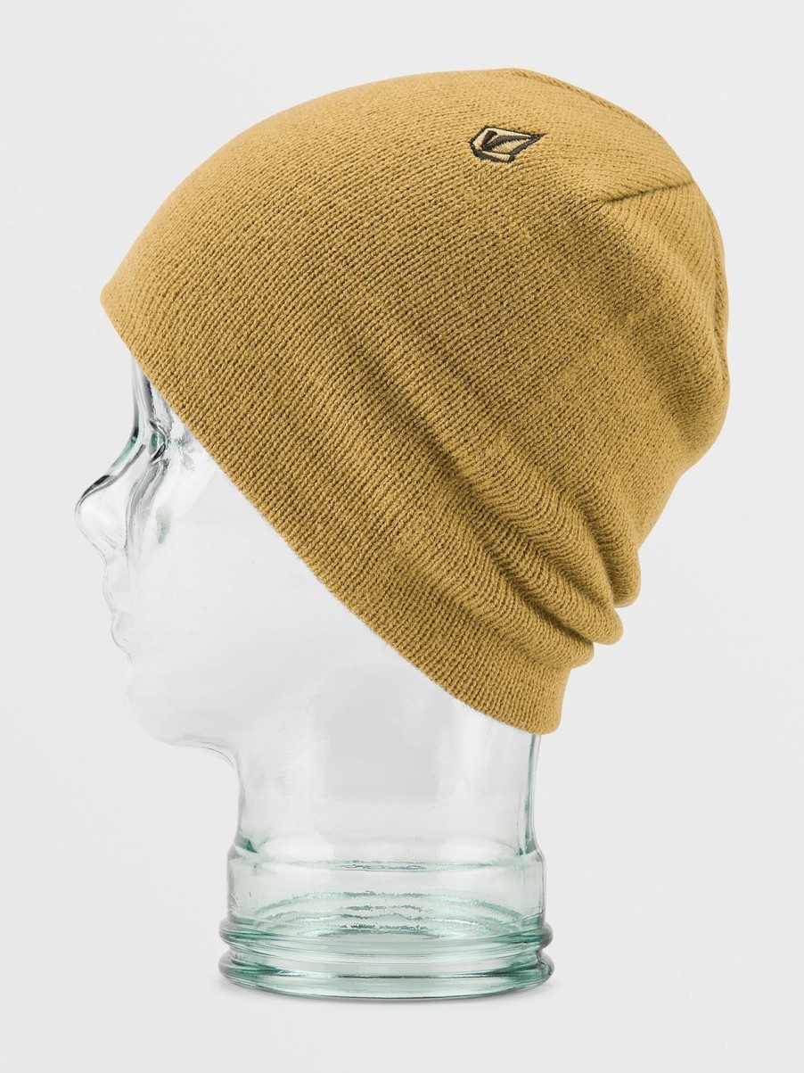 Homme Volcom Casquettes & Bonnets | Bonnet V.Co Skull Dark Khaki