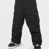 Homme Volcom Pantalons De Snow | Pantalon Baggy Nwrk Black