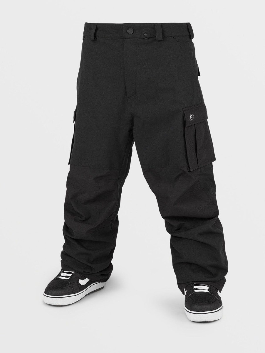 Homme Volcom Pantalons De Snow | Pantalon Baggy Nwrk Black