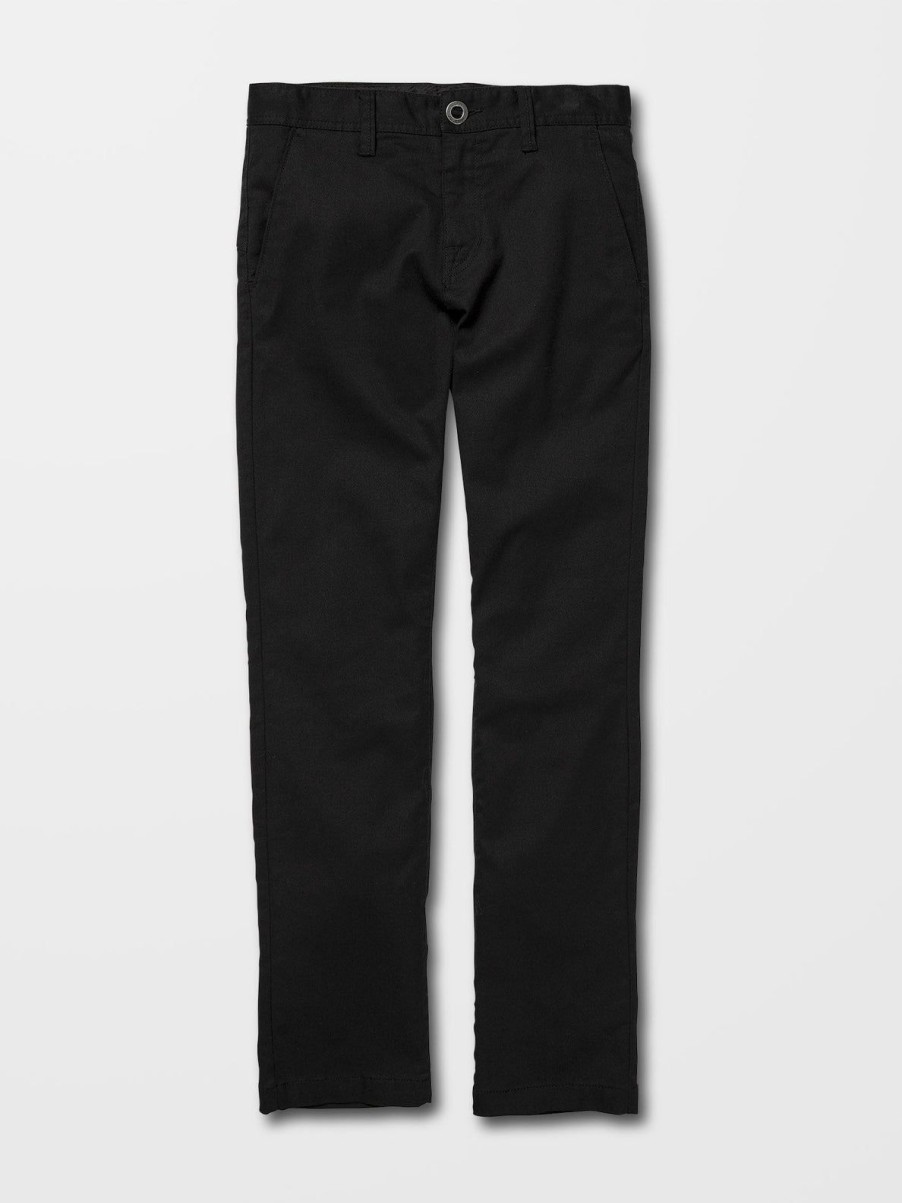 Garcons Volcom Pantalons & Chinos | Pantalon Frickin Modern Stretch Chino (Enfant) Black