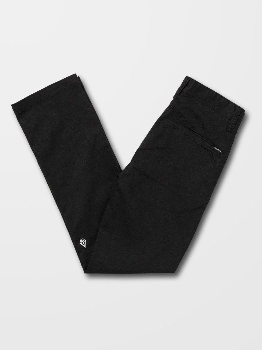 Garcons Volcom Pantalons & Chinos | Pantalon Frickin Modern Stretch Chino (Enfant) Black