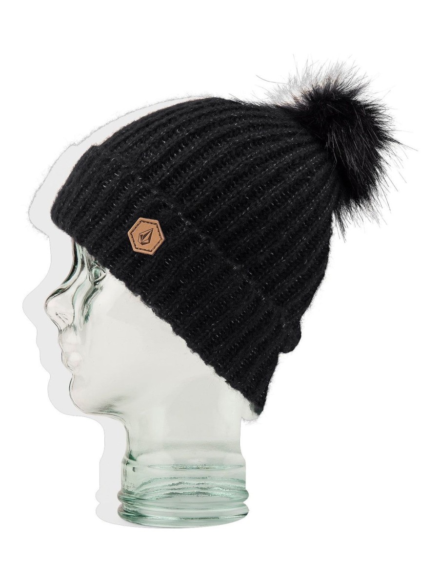 Femme Volcom Casquettes, Bonnets & Chapeaux | Bonnet Bobble V.Co Lyra Black