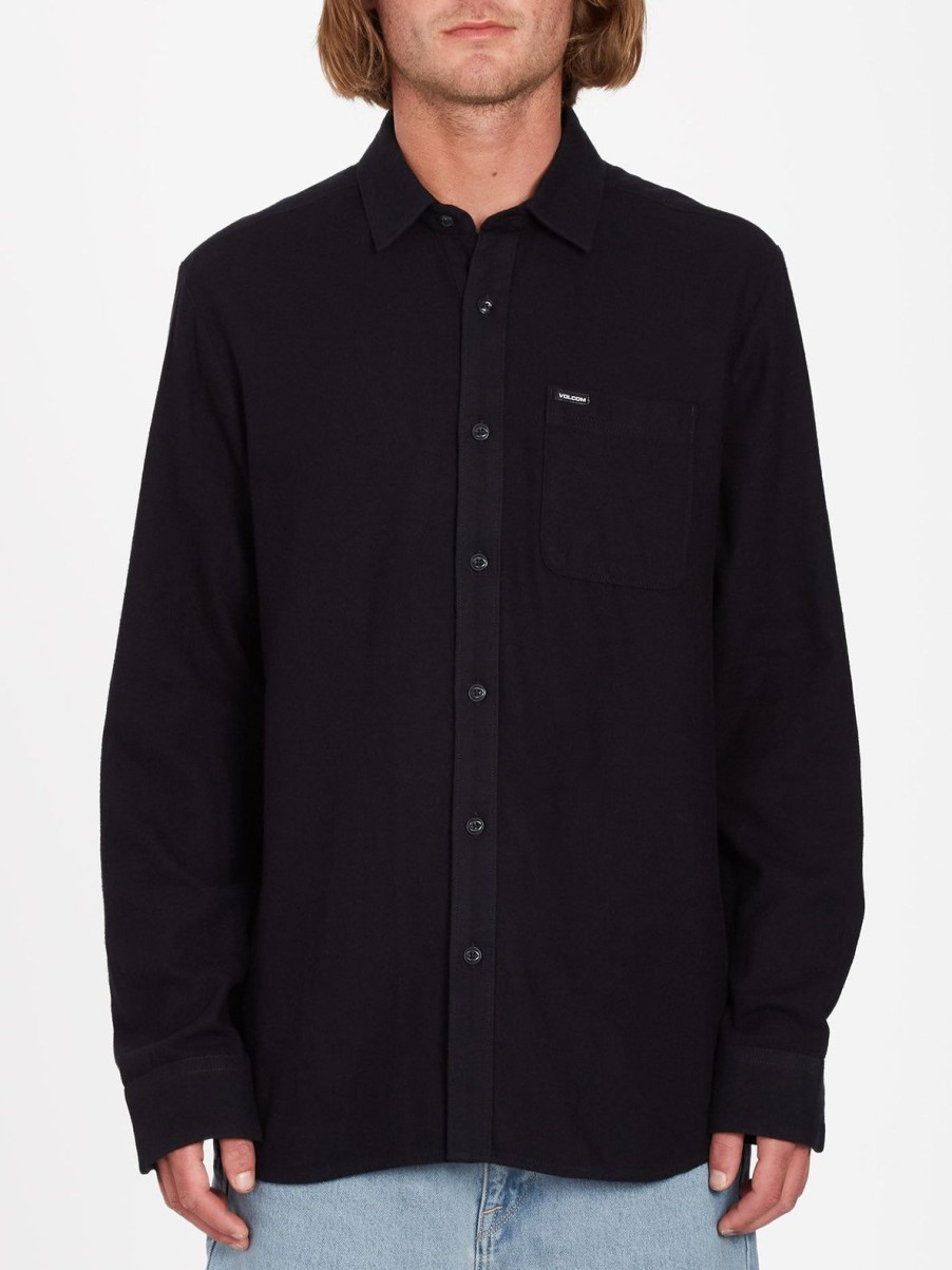 Homme Volcom Chemises | Chemise Caden Solid Black