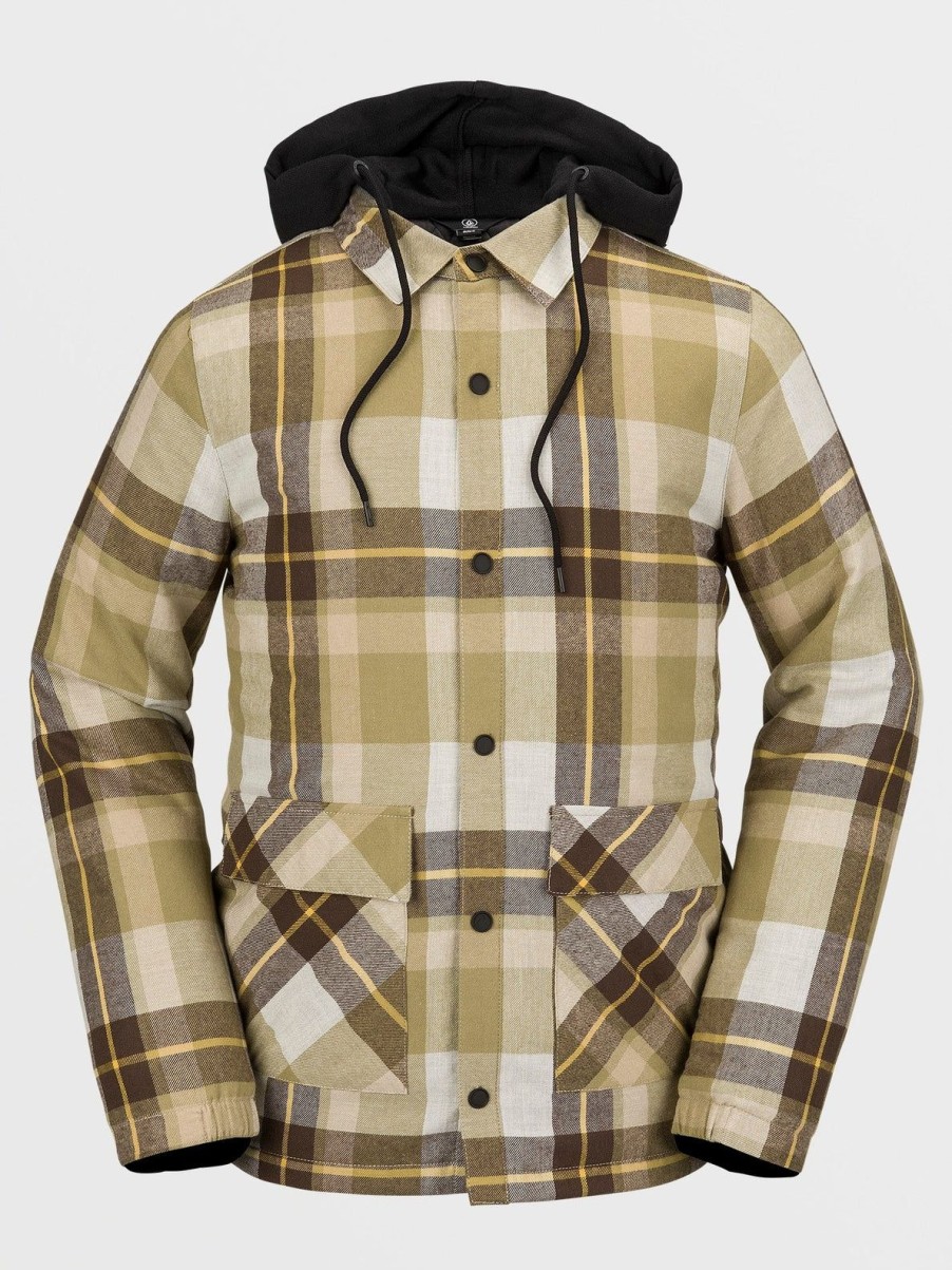 Homme Volcom Vestes & Manteaux | Veste Insulated Riding Flannel Khakiest