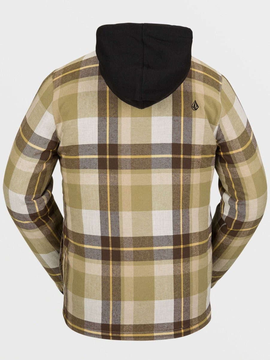 Homme Volcom Vestes & Manteaux | Veste Insulated Riding Flannel Khakiest