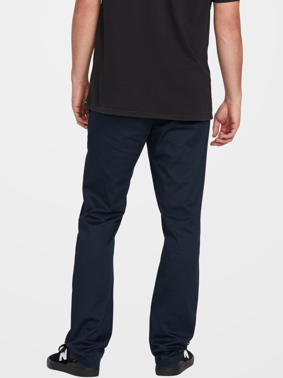 Homme Volcom Pantalons & Chinos | Pantalon Frickin Modern Stretch Dark Navy