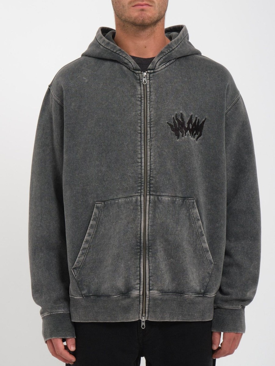 Homme Volcom Sweats | Sweat A Capuche Zippe Issanka Black