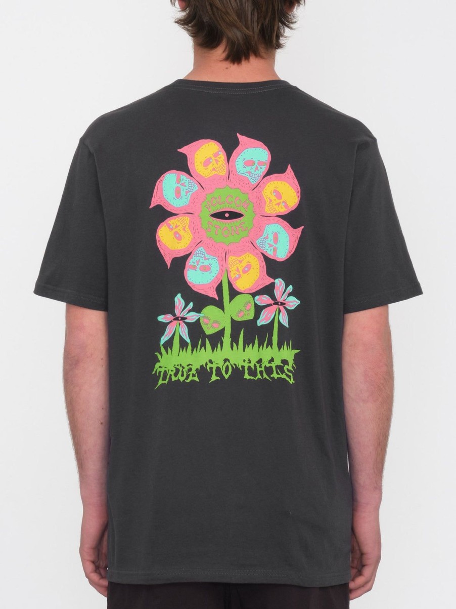 Homme Volcom T-Shirts & Polos | T-Shirt Flower Budz Stealth