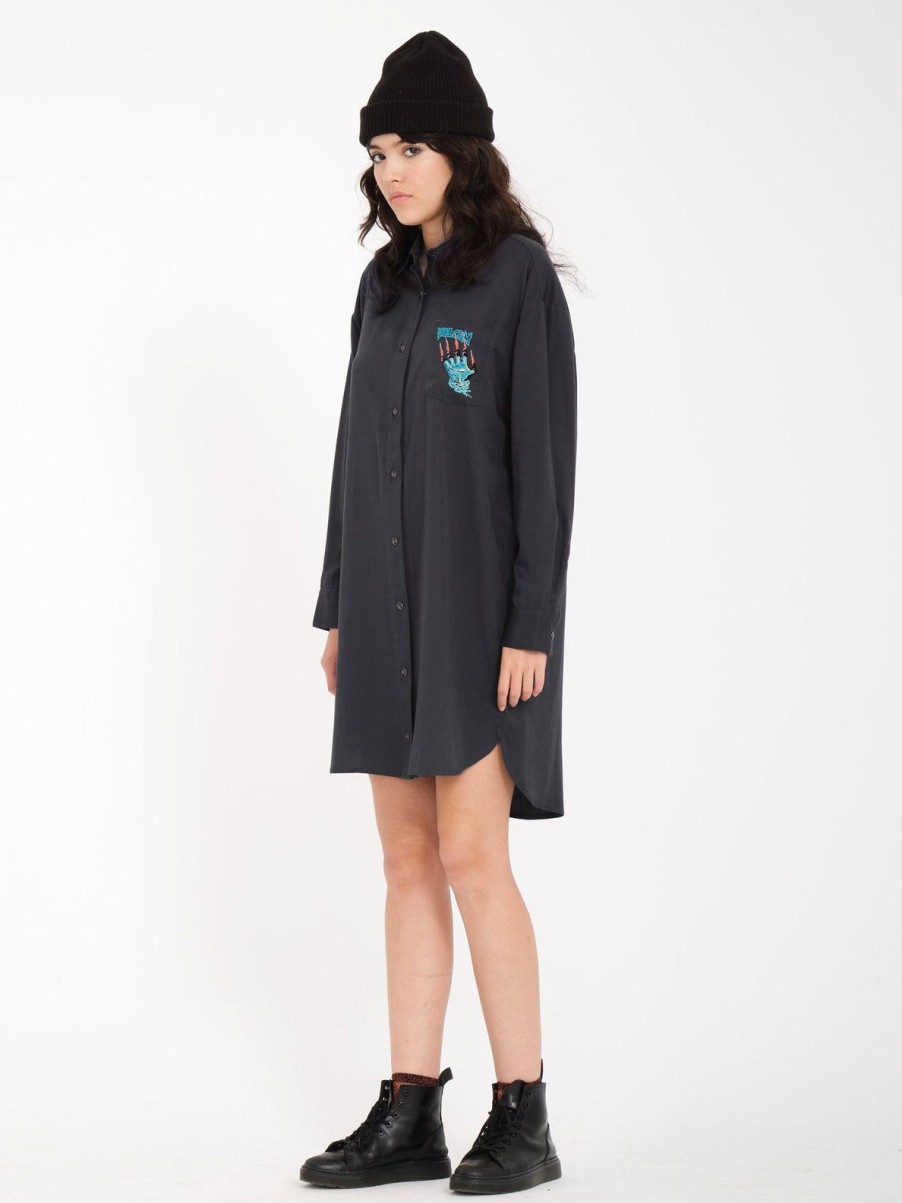 Femme Volcom Robes & Combinaisons | Robe Max Sherman Heather Black