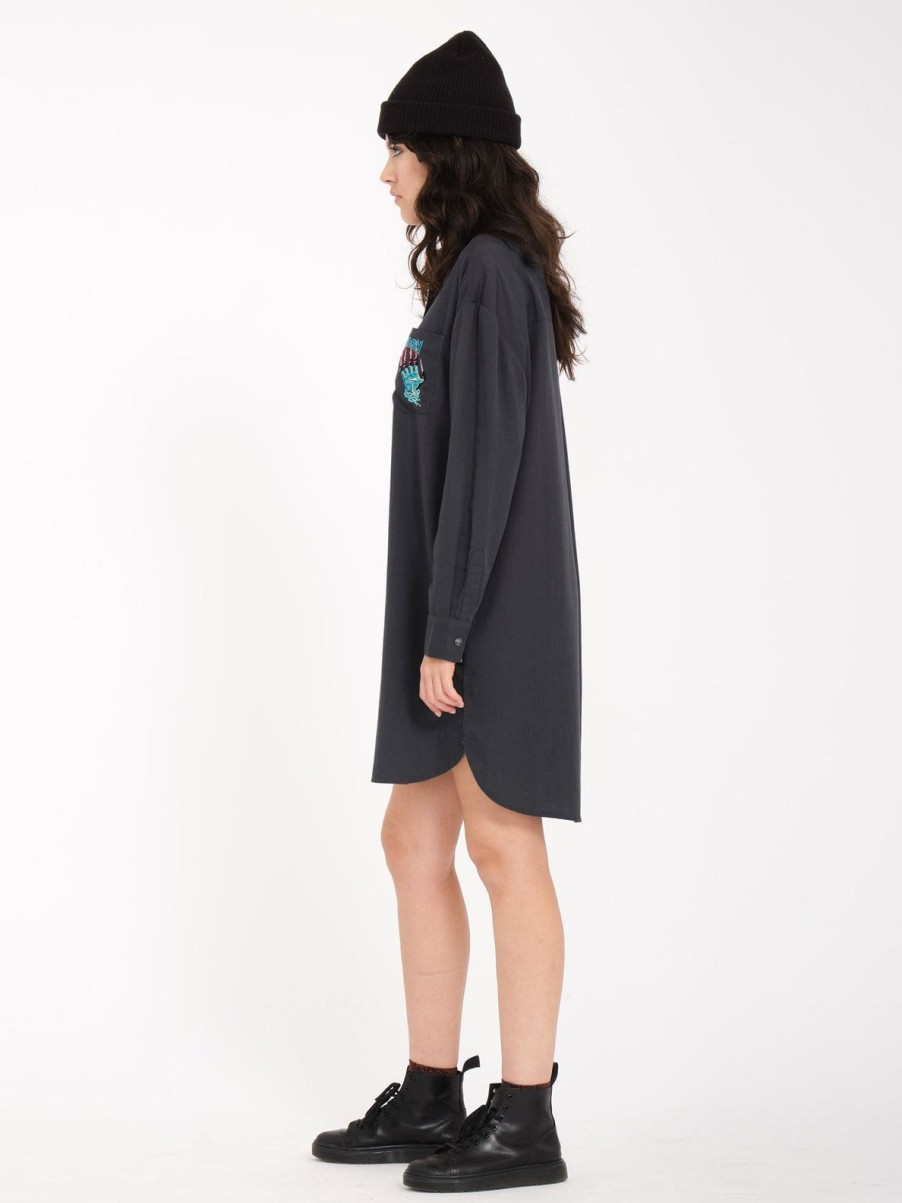 Femme Volcom Robes & Combinaisons | Robe Max Sherman Heather Black