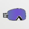 Homme Volcom Masques De Snow | Masque De Snow Garden Op Art (+ Ecran Bonus Yellow Chrome) Purple Chrome