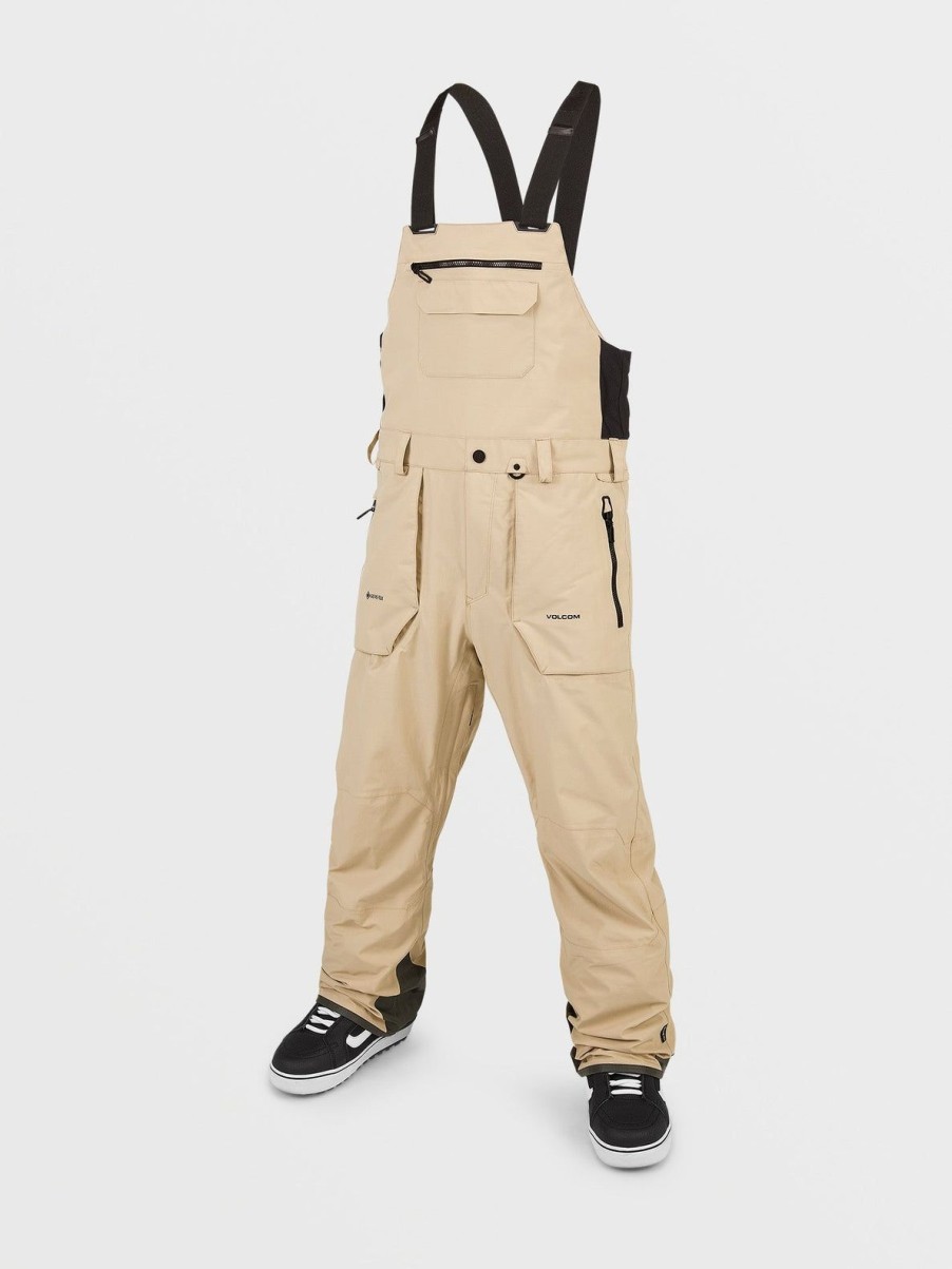 Homme Volcom Pantalons De Snow | Salopette Gore-Tex Rain Khakiest