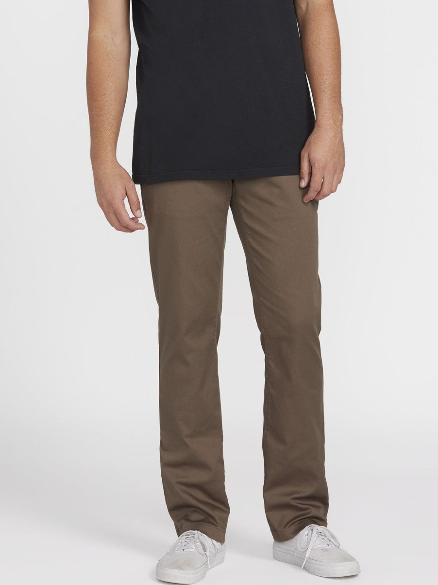 Homme Volcom Pantalons & Chinos | Pantalon Chino Frickin Modern Stretch Mushroom