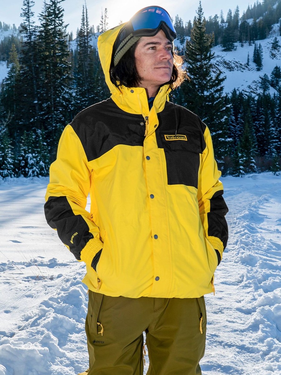 Homme Volcom Vestes De Snow | Veste Gore-Tex Longo Bright Yellow