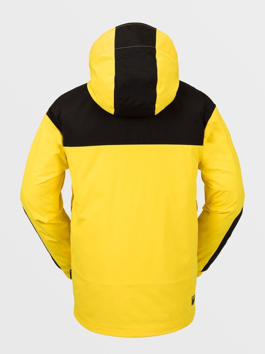 Homme Volcom Vestes De Snow | Veste Gore-Tex Longo Bright Yellow