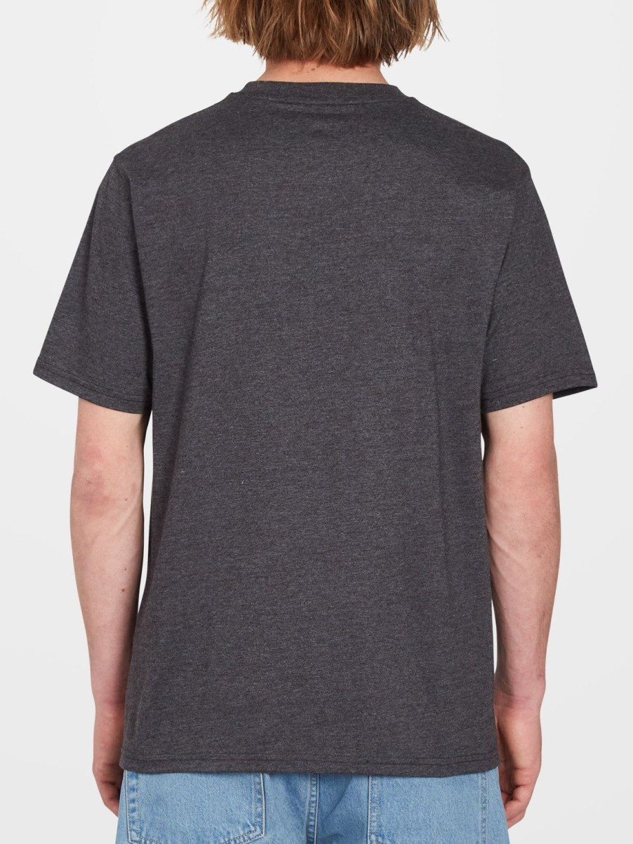 Homme Volcom T-Shirts & Polos | T-Shirt Circle Blanks-Black Heather Heather Black