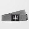 Homme Volcom Ceintures & Portefeuilles | Ceinture Circle Web Heather Grey