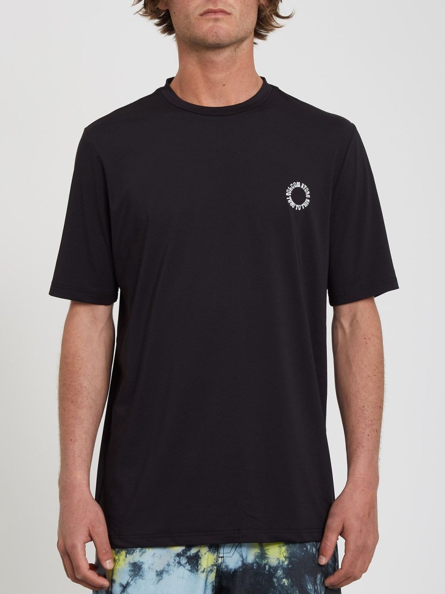 Homme Volcom Combinaisons & Tops De Surf | Rashguard Faulter Black