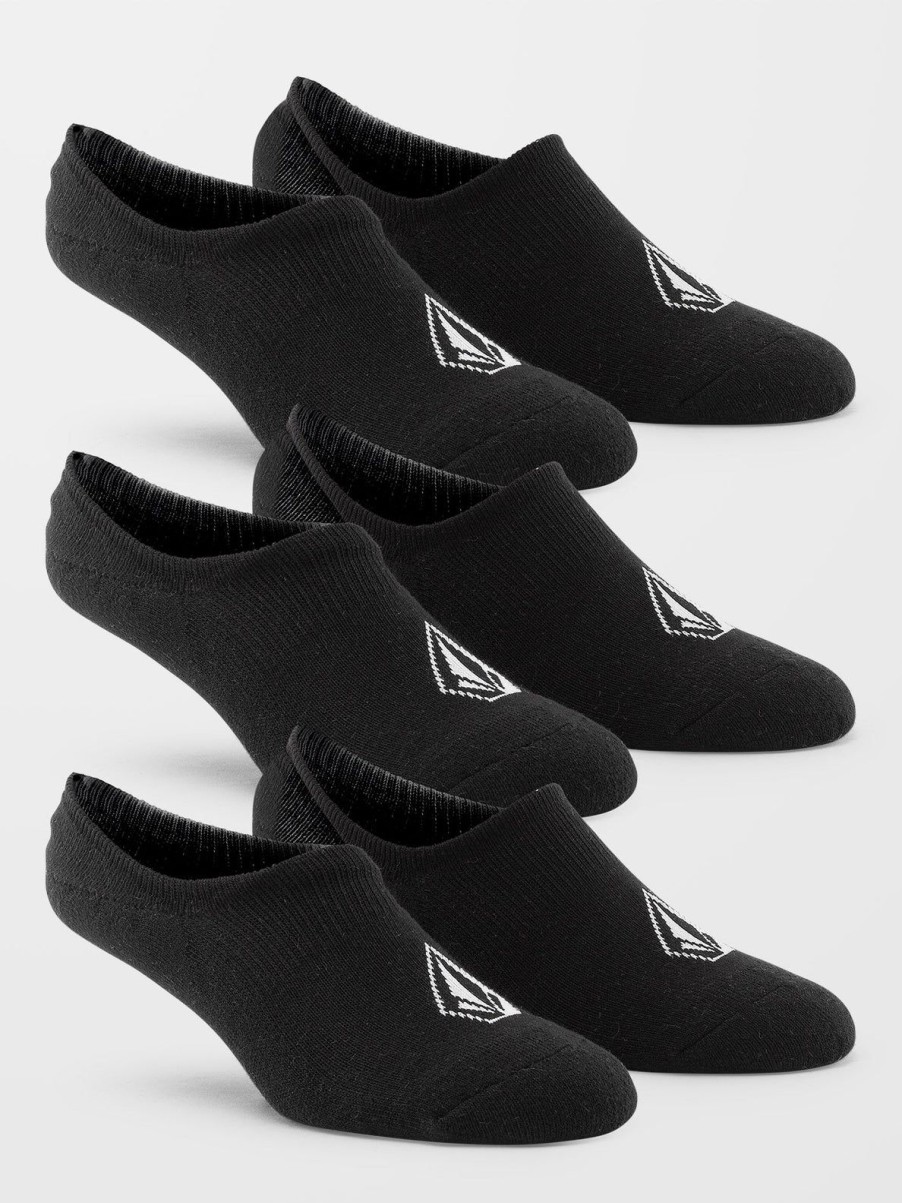 Homme Volcom Chaussettes | Chaussettes Stone No Show (3 Paires) Black