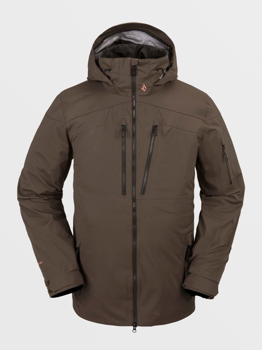 Homme Volcom Vestes De Snow | Veste Stretch Gore-Tex Guch Brown