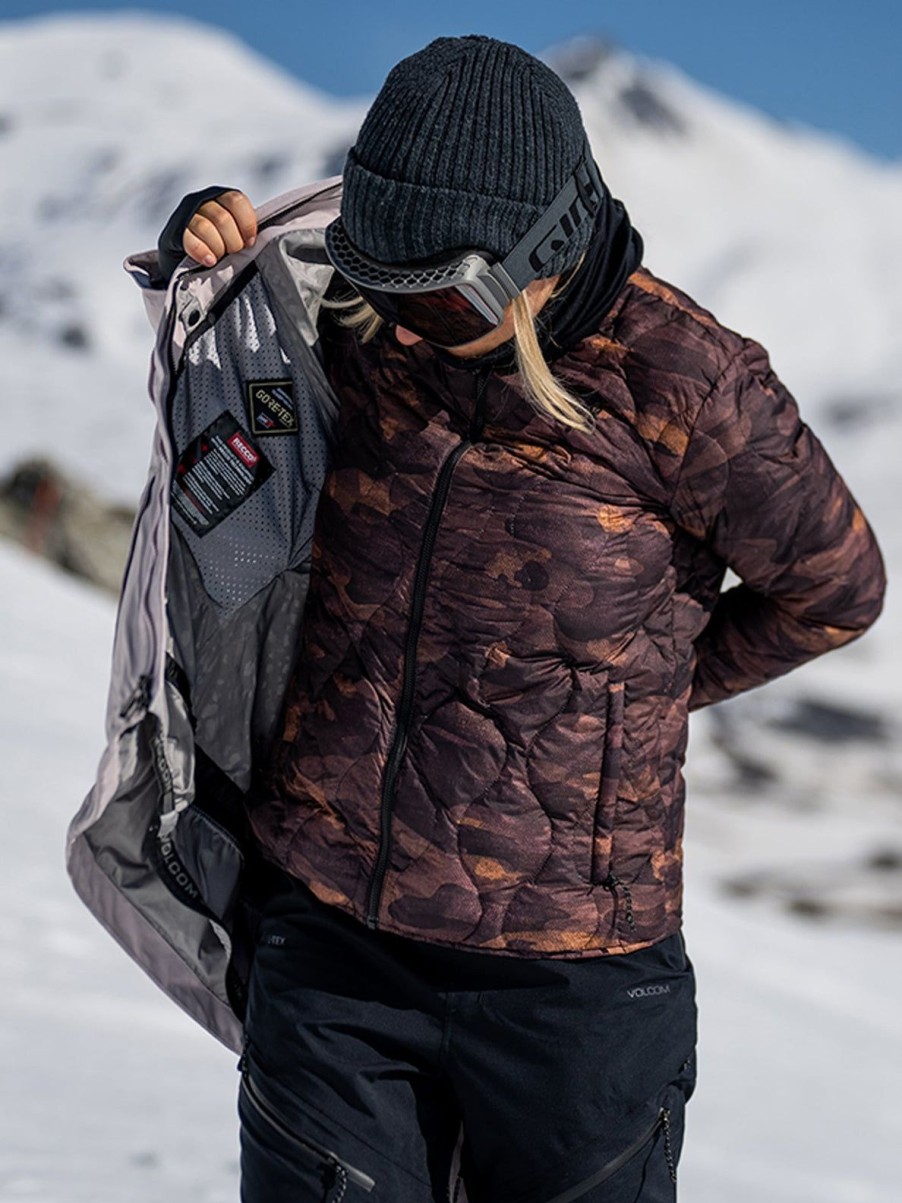 Femme Volcom Gpt Collection | Veste De Snow Iris 3-In-1 Gore-Tex Amethyst Smoke