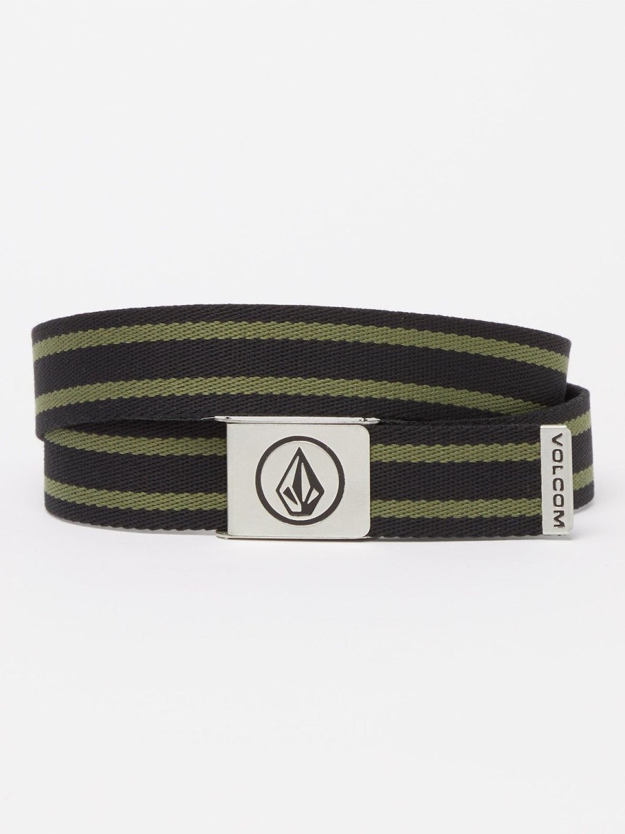 Homme Volcom Ceintures & Portefeuilles | Ceinture Circle Web Expedition Green