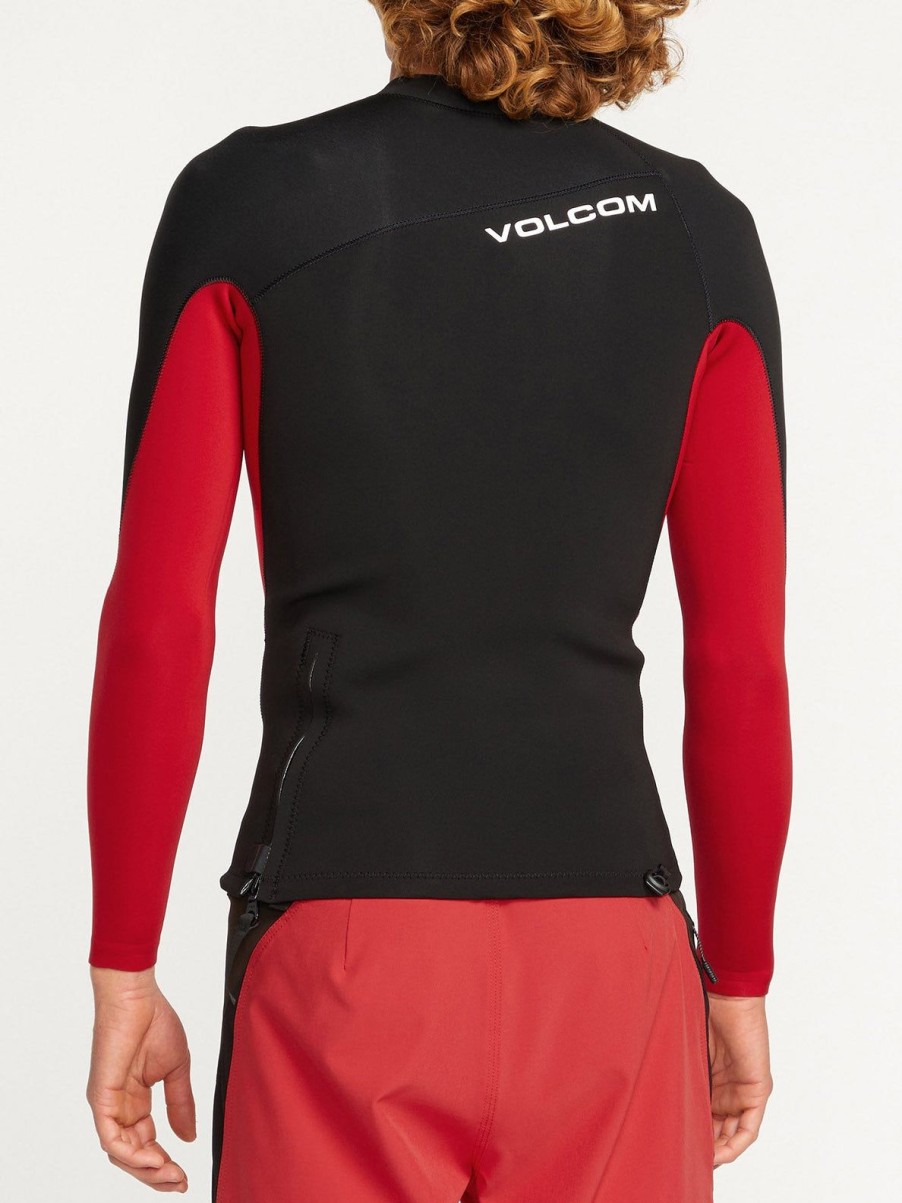 Homme Volcom Combinaisons & Tops De Surf | Veste Surf Vitals J Robinson 2Mm Black